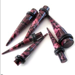 1/2”,0,2,6 BOGO Acrylic Purple Snakeskin Tapers